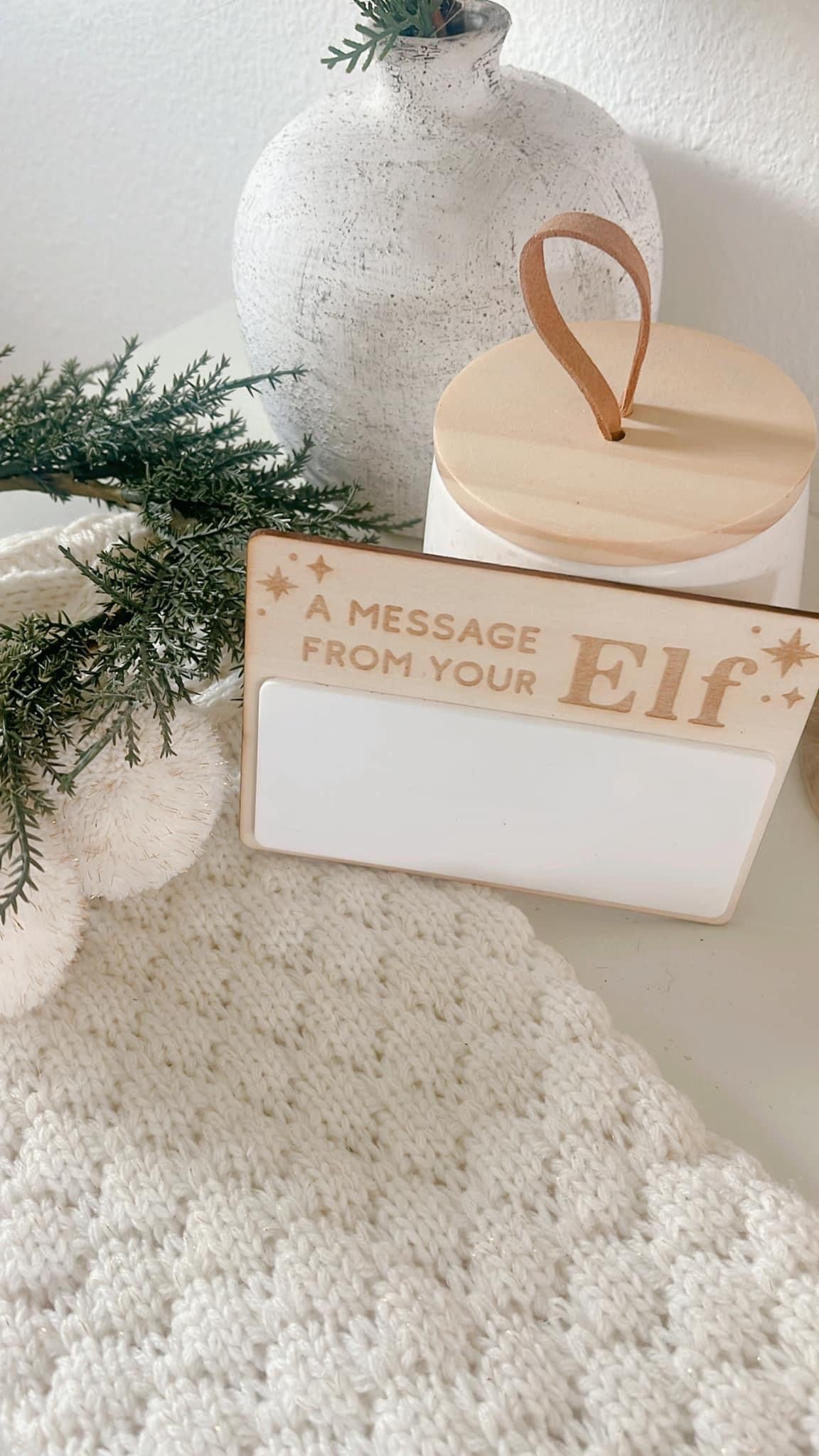 Elf On The Shelf Dry Erase Message Board