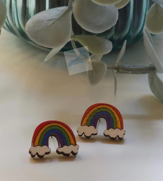 Rainbow Stud Earrings