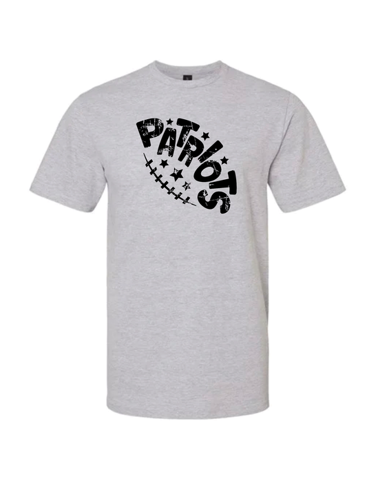 Black Patriots Football on Gray - #4