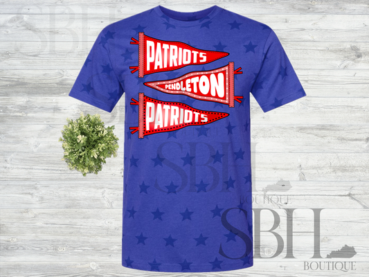 Pendleton Patriots on Blue Tee