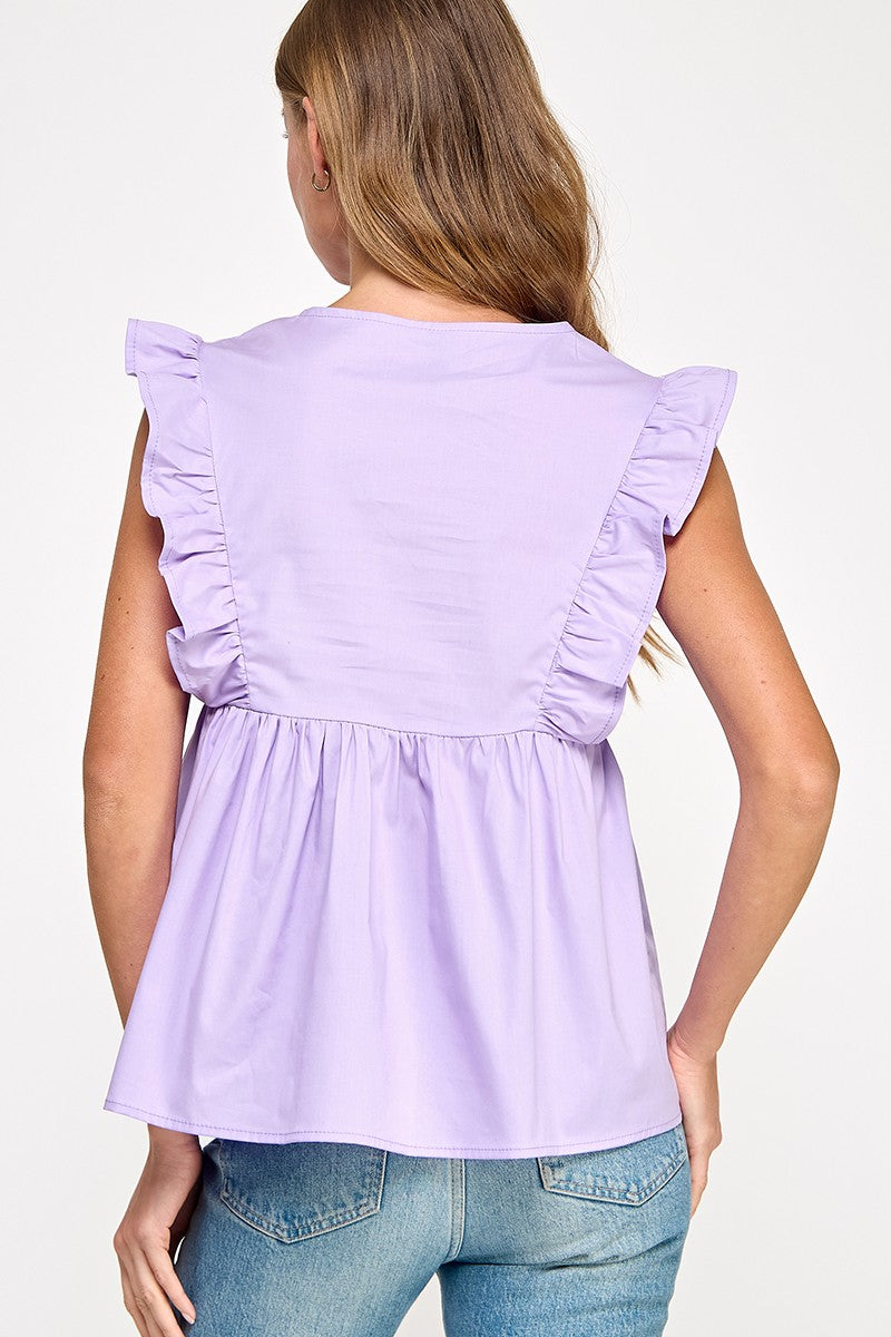 Ruffled Tie Top